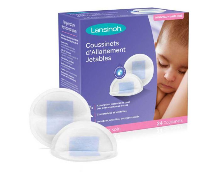LANSINOH COUSSINETS D'ALLAITEMENT 24 PADS