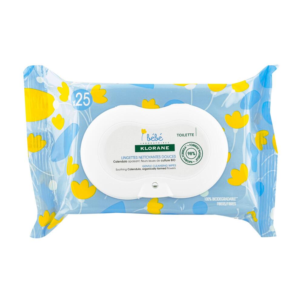 Klorane – Lingettes Nettoyantes Douces au Calendula Apaisant
