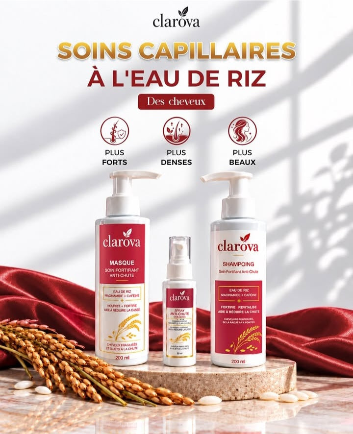 CLAROVA PACK ANTI CHUTE SHAMPOING+SPRAY+MASQUE
