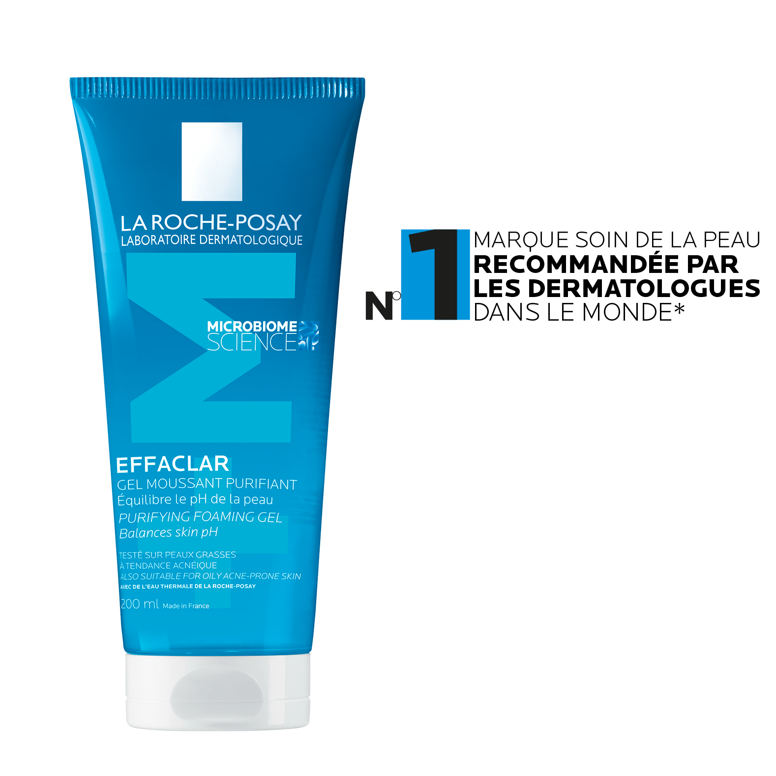 La Roche Posay Effaclar +M Gel Moussant Purifiant Nettoyant | Peaux grasses à tendance acnéique |200ML