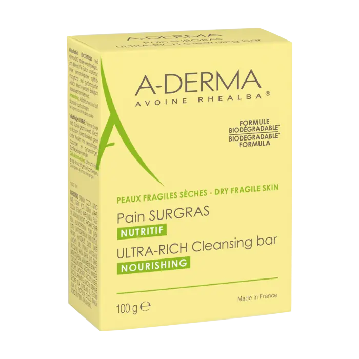 A-DERMA — PAIN SURGRAS NUTRITIF— Pain surgras Visage et Corps — LES INDISPENSABLES