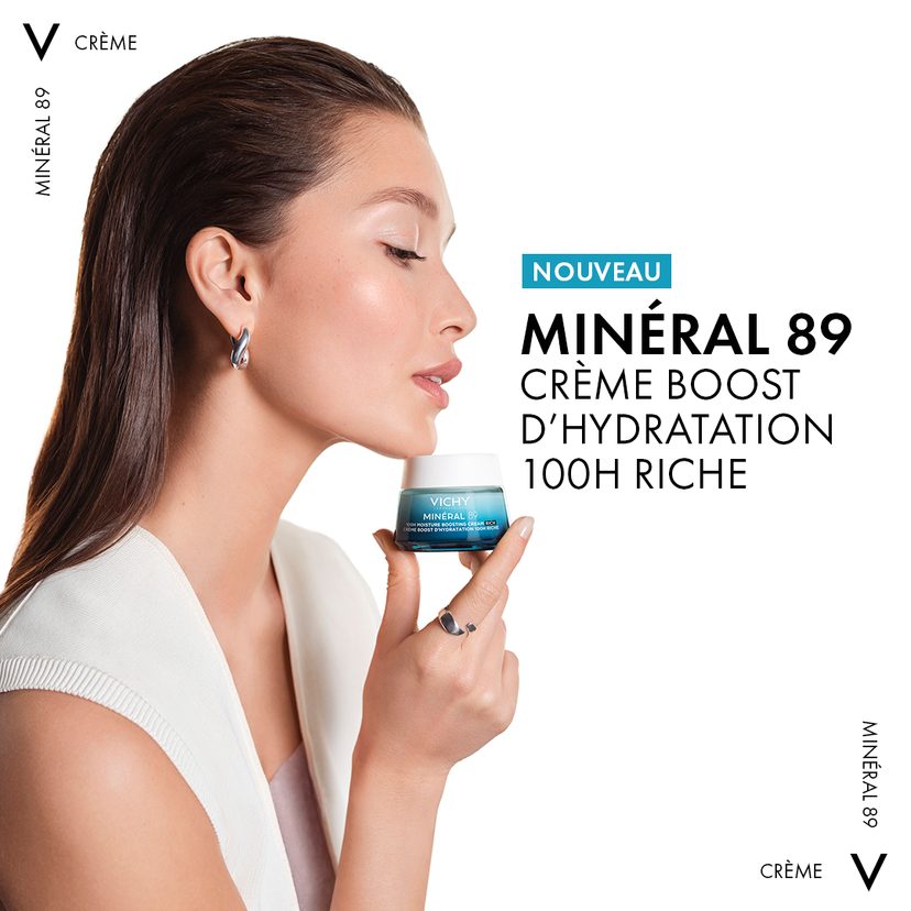 VICHY MINÉRAL 89 CRÈME RICHE BOOST D’HYDRATATION 100H SANS PARFUM