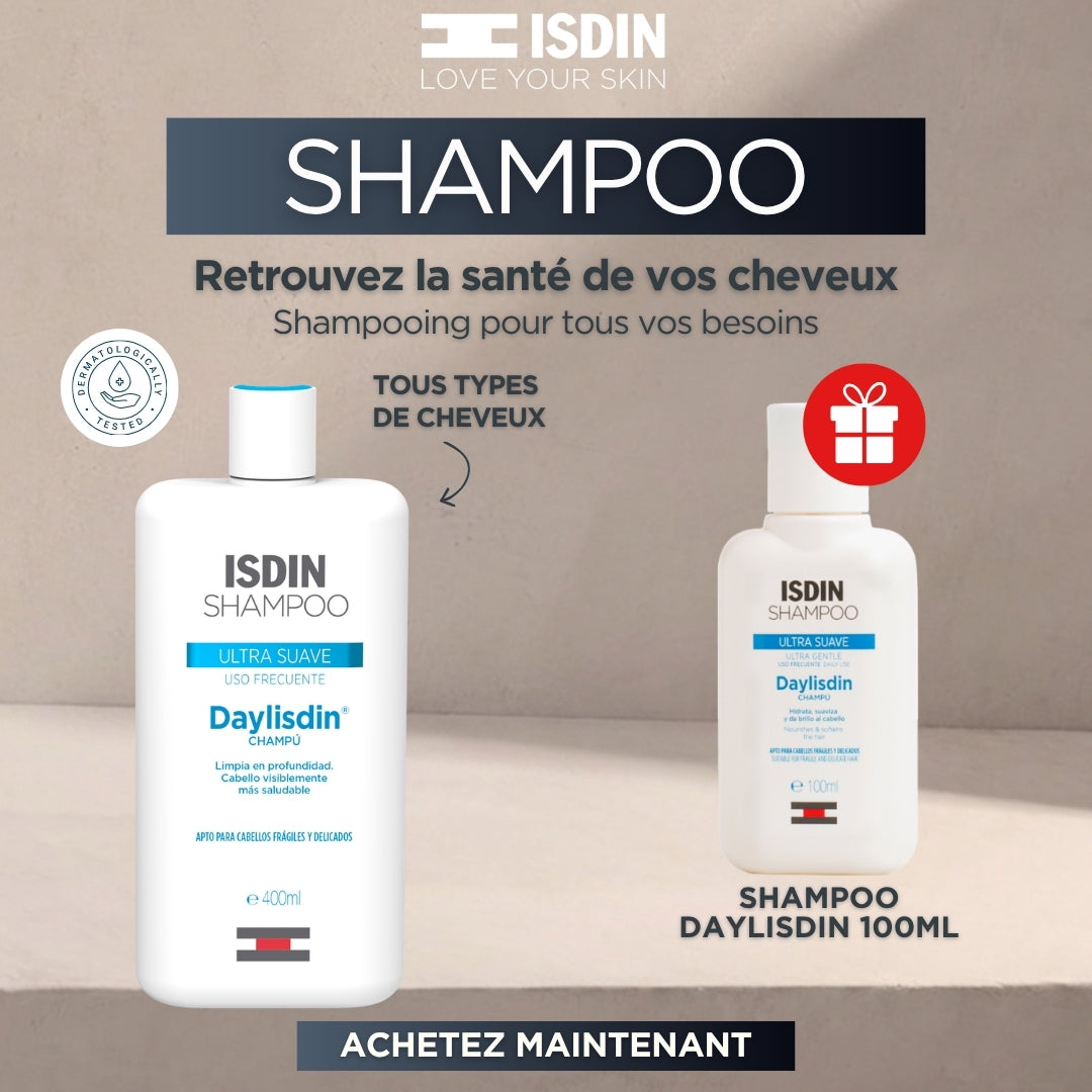 ISDIN SHAMPOO  - ISDIN Shampoo Ultrasuave Daylisdin + Isdin shampoo Daylisdin 100 ml