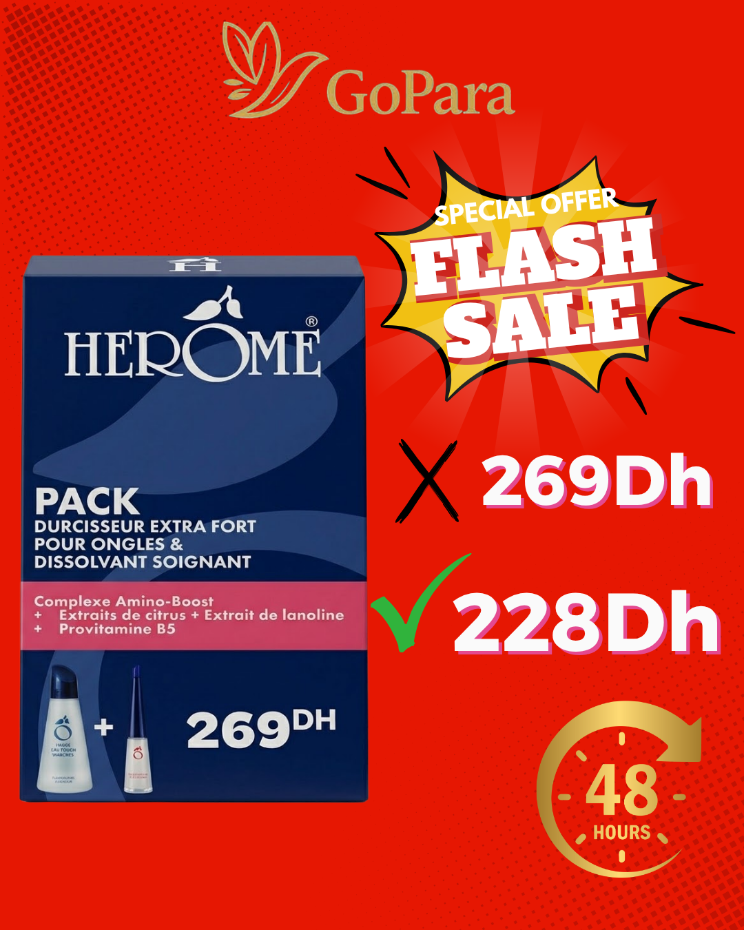 HEROME PACK DURCISSEUR EXTRA FORT+DISSOLVANT