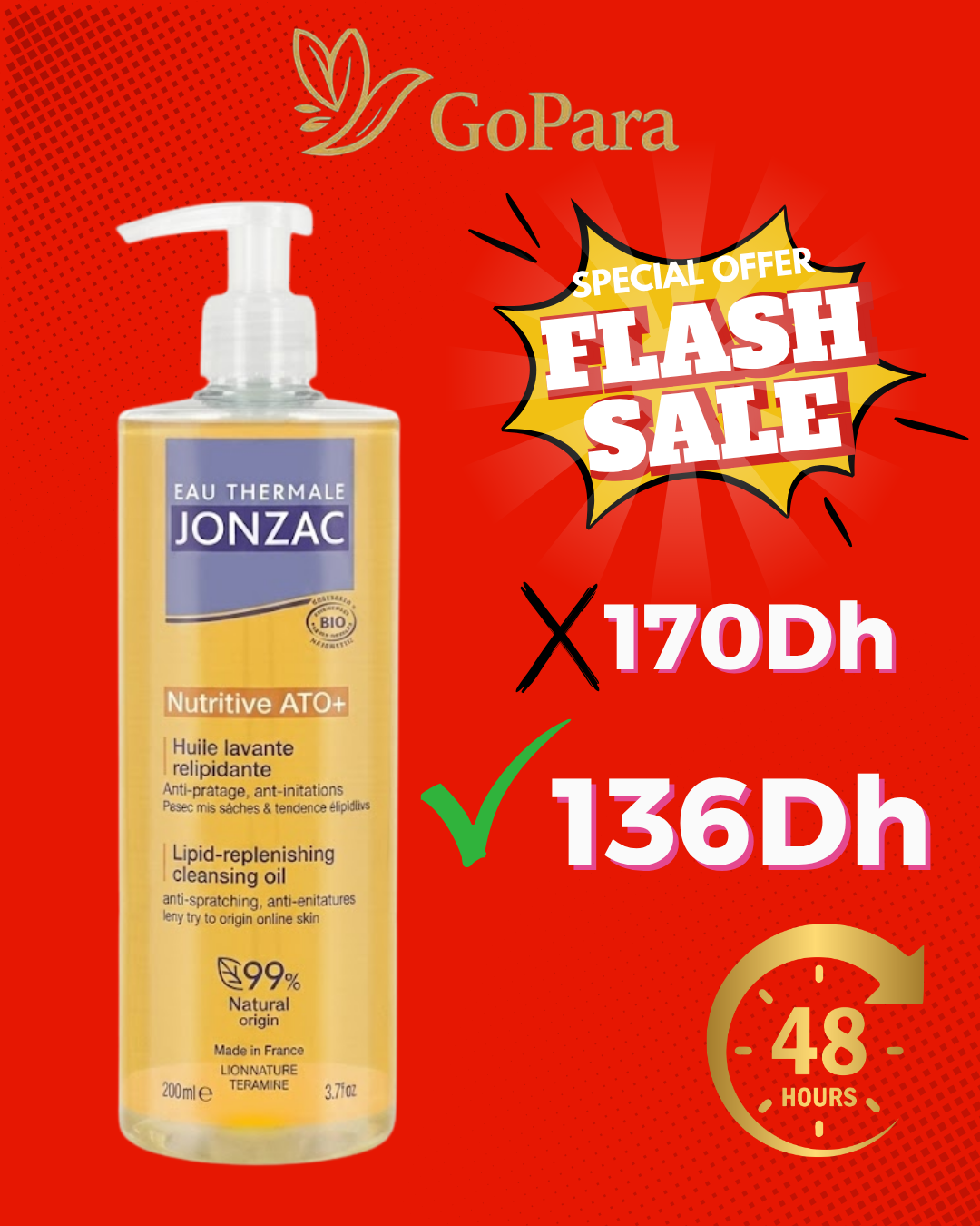 JONZAC HUILE LAVANTE NUTRITIVE ATO