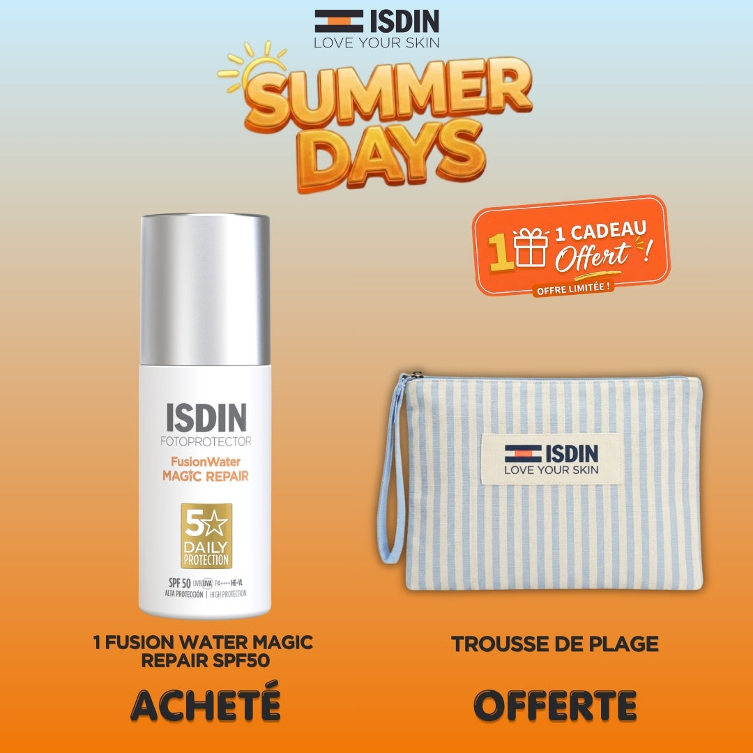 MAGIC REPAIR COLOR -  Fotoprotector Fusion Water Magic Repair SPF50 + Trousse Offerte