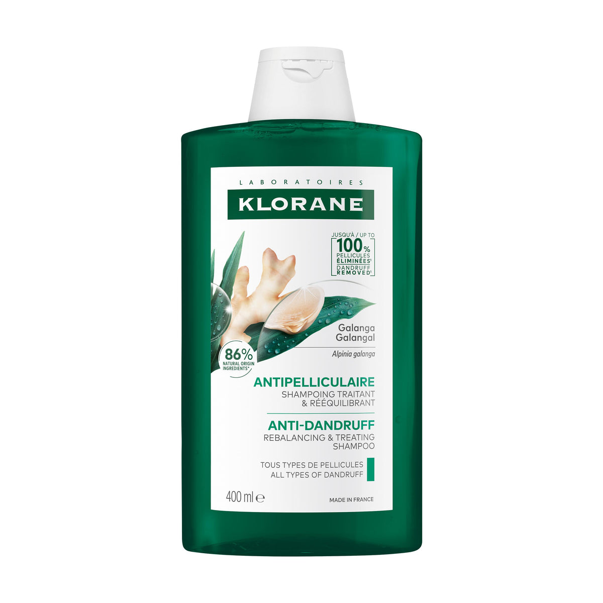 KLORANE SHAMPOIING ANTI PELLICULAR GALANGA 400ML
