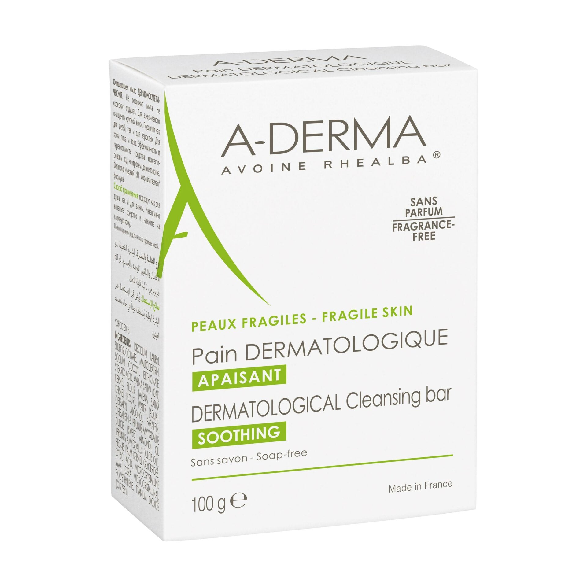 A-DERMA — PAIN DERMATOLOGIQUE — Pain dermatologique apaisant — LES INDISPENSABLES