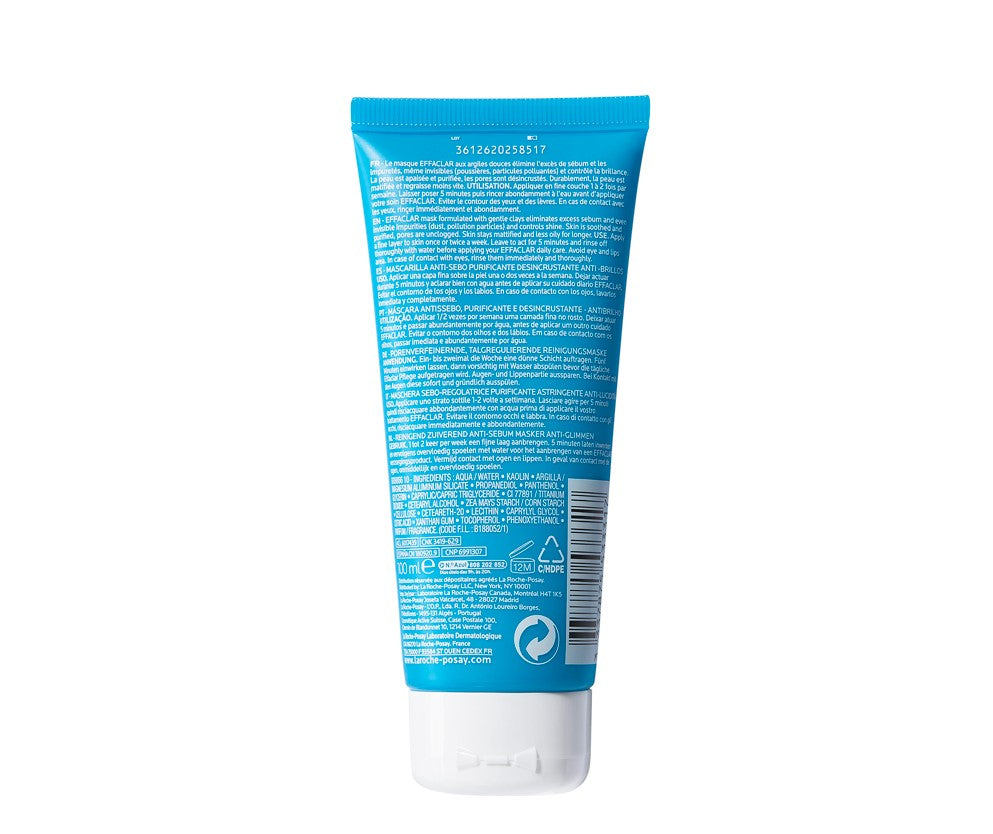 La Roche-Posay Effaclar Masque Sébo-Régulateur Peau Grasse Acnéique | 100ml