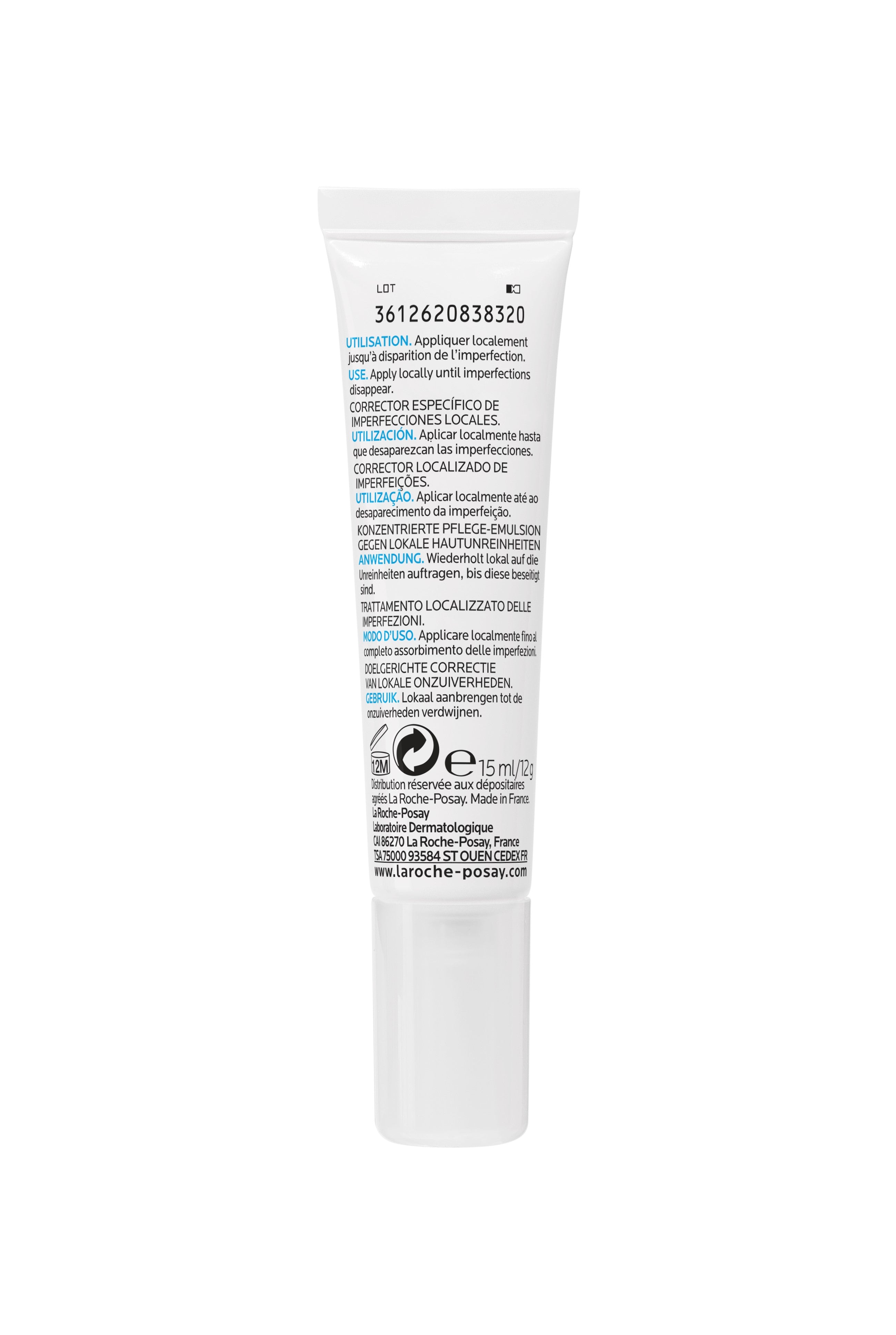 La Roche-Posay Effaclar A.I. Anti-Acné Peau Grasse à Imperfections | 15ml