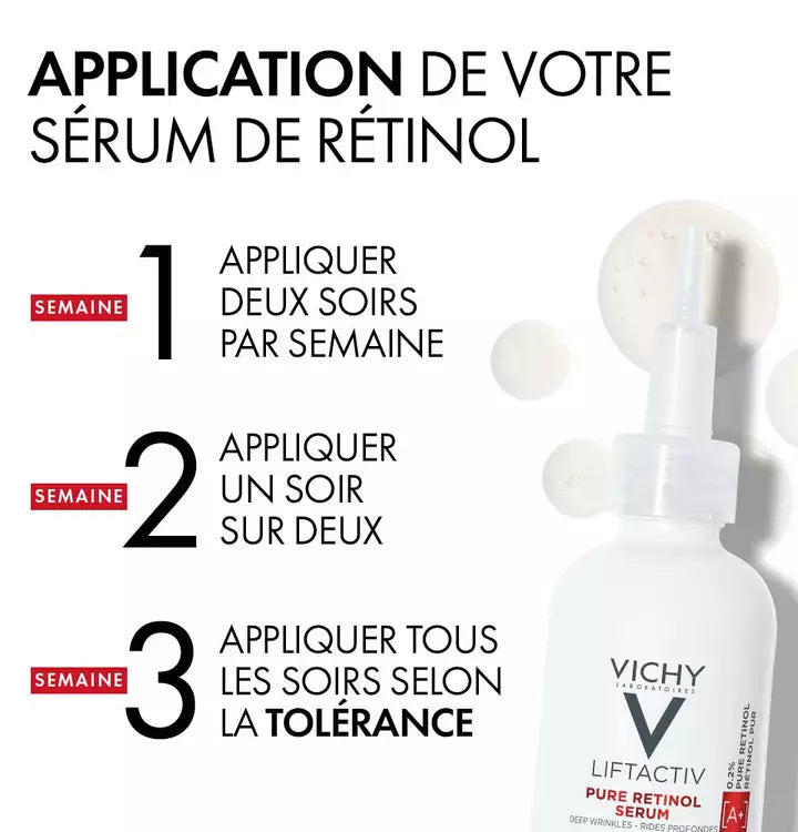 Vichy Liftactiv RETINOL Serum | Soin anti-rides | Tous types de peaux | 30ml