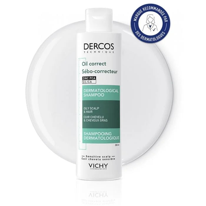 Vichy Dercos Shampoing Traitant Sébo-Correcteur Cheveux Gras | 200ml