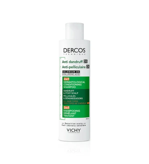 VICHY DERCOS SHAMPOOING 2EN1 ANTI-PELLICULAIRE DS ET DÉMÊLANT 200ML