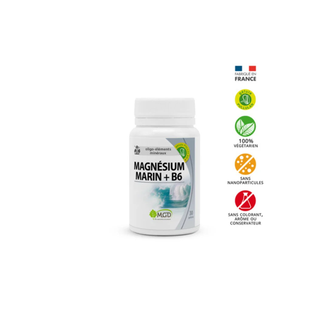 Mgd Magnesium marin +B6 30 Gelules MGD NATURE