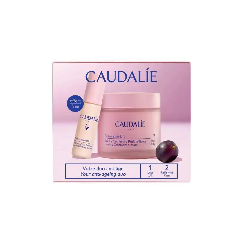 CAUDALIE COFFRET RESVERATROL CREME CACHEMIRE 50ML+SERUM 10ML