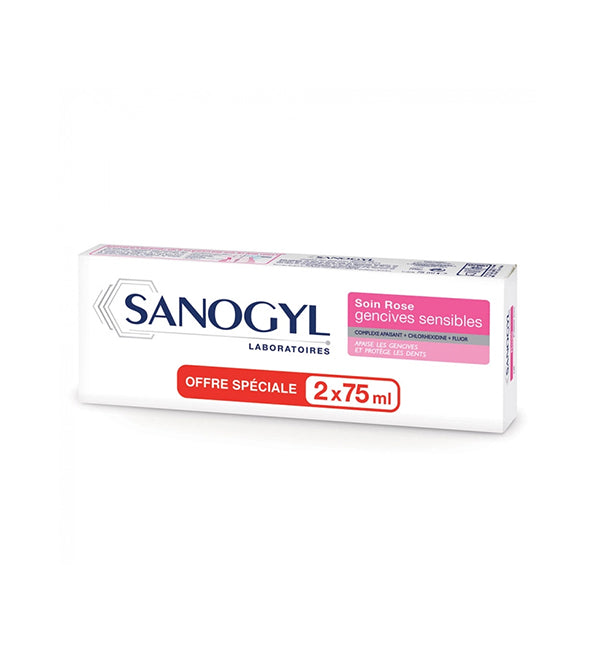 SANOGYL ROSE 1500PPM SOIN GENCIVES SENSIBLES 75ML X2