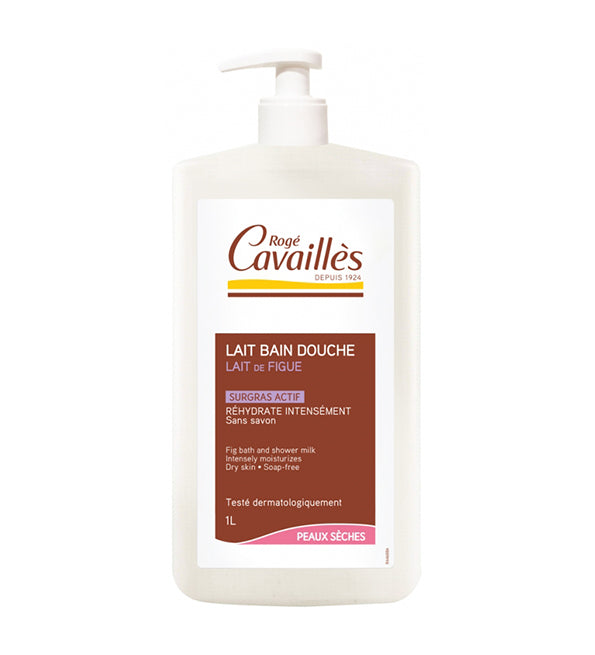 ROGÉ CAVAILLÈS LAIT BAIN ET DOUCHE HYDRATANT PEAUX SÈCHES - LAIT DE FIGUE  1L