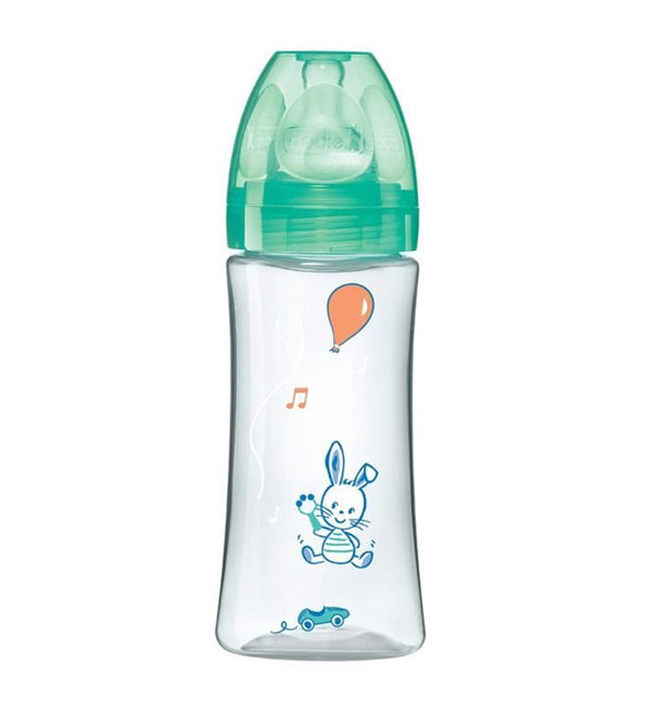 DODIE BIBERON INITIATION+ 330ML DECORS +6 M TÊTE RONDE 3 VIT D3