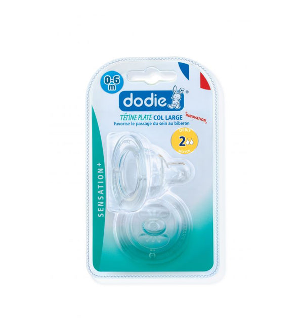 DODIE TETINE PLATE SENSATION+ ANTI COLIQUE D2 0-6M X2