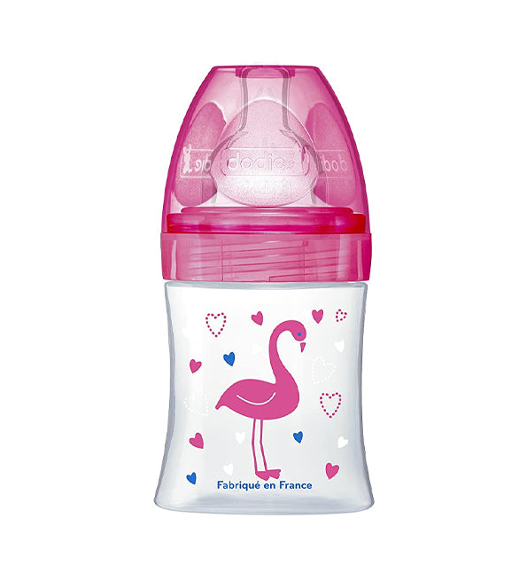 DODIE BIBERON SENSATION+ 150ML FUSHIA FLAMANT 0-6 M TÉT PLATE D1