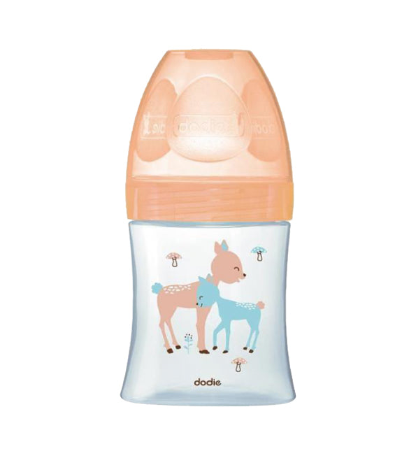 DODIE BIBERON SENSATION+ VERRE 150ML BEIGE BICHE 0-6 M TÉT PLATE D1