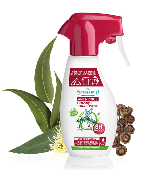 PURESSENTIEL ANTI-PIQUE SPRAY RÉPULSIF VÊTEMENTS &amp; TISSUS 150 ML
