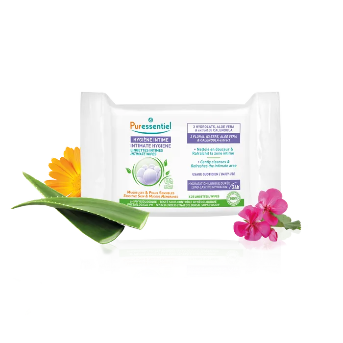 BDM PURESSENTIEL LINGETTES INTIMES 25 UNITEES
