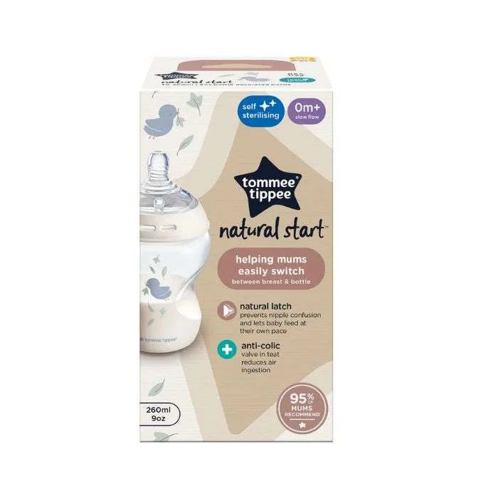 TOMMEE TIPPEE BIB NATURAL START 260ML DERCOREE
