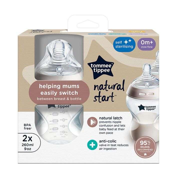TOMMEE TIPPEE PACK BIB NATURAL START 260ML