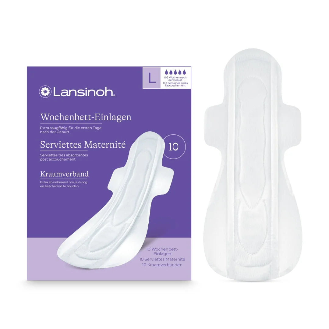 LANSINOH SERVIETTE MATERNITY 0-2 10UNITEE