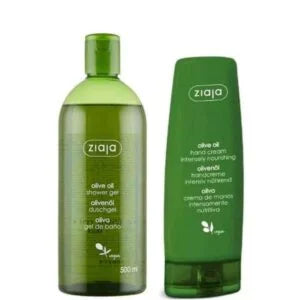 ZIAJA PACK GEL DOUCHE 500ML+CREME MAINS A L'HUILE D'OLIVE 80ML