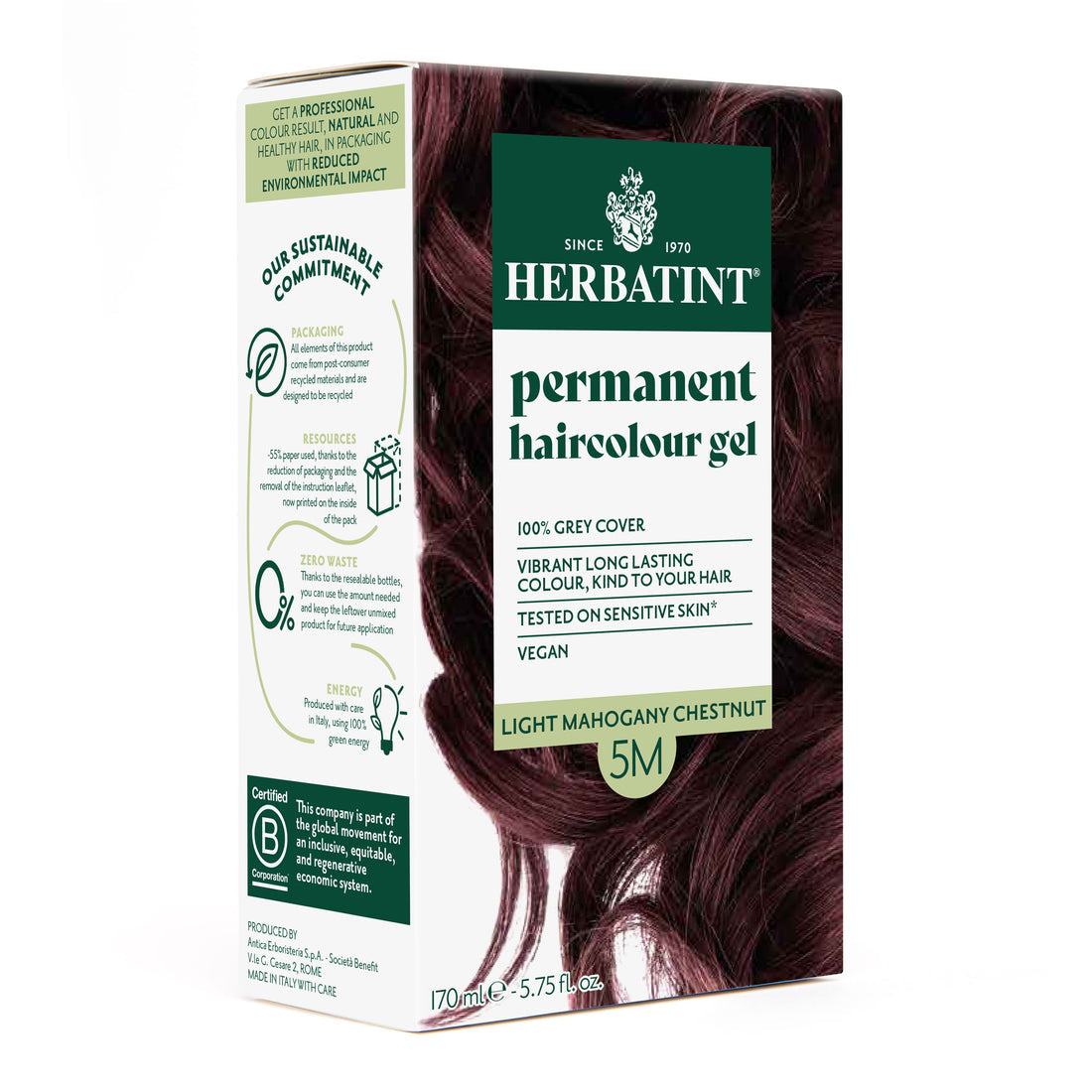 HERBATINT 5M CHATAIN CLAIRE ACAJOU SOIN COLORANT PERMANENT 170ML
