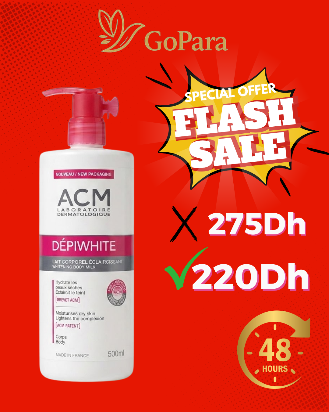 ACM DEPIWHITE LAIT ECLAIRCISSANT 500 ML