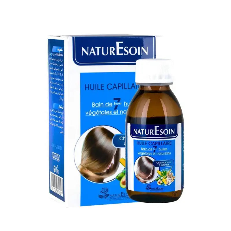NATURE SOIN Huile Capillaire 7 Bain d'Huiles Végétales - 125 ml