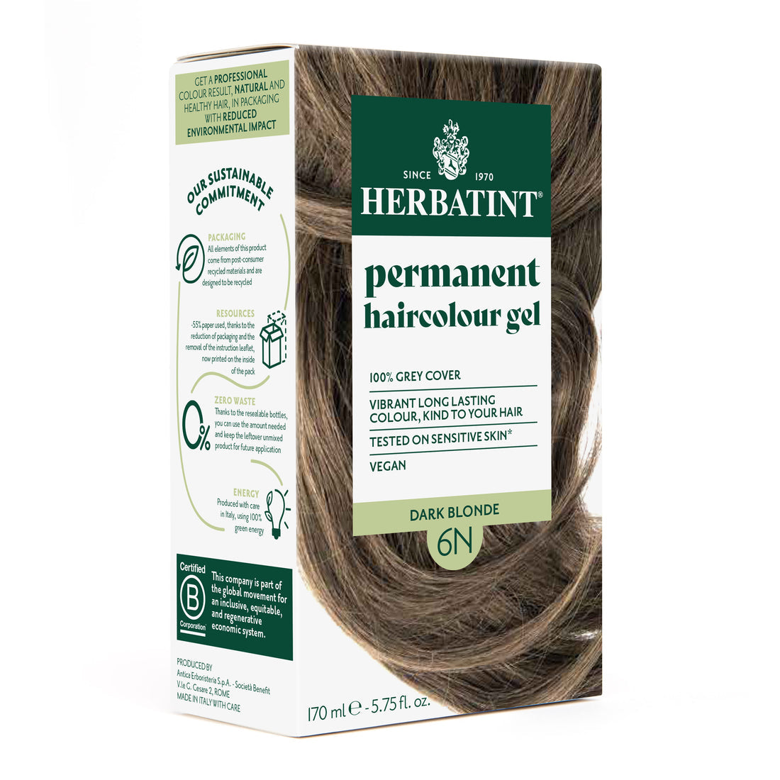HERBATINT 6N BLOND FONCE SOIN COLORANT PERMANENT 170ML