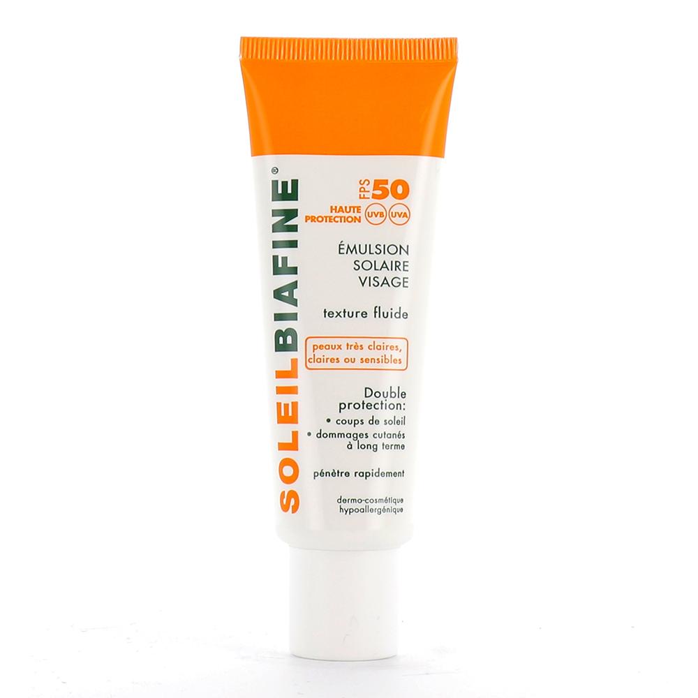 Soleil Biafine Émulsion Solaire Visage SPF+ 50 50 ml