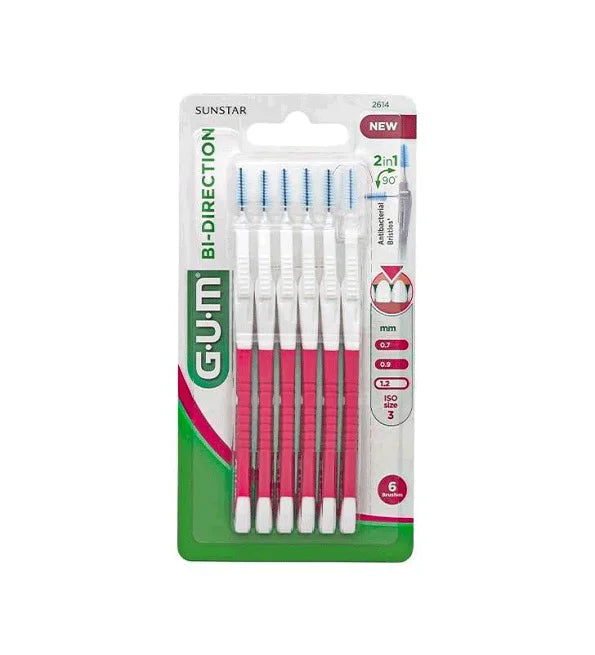 Gum BROSSETTES INTERDENTAIRES BI-DIRECTION 1.2mm 2614 M6