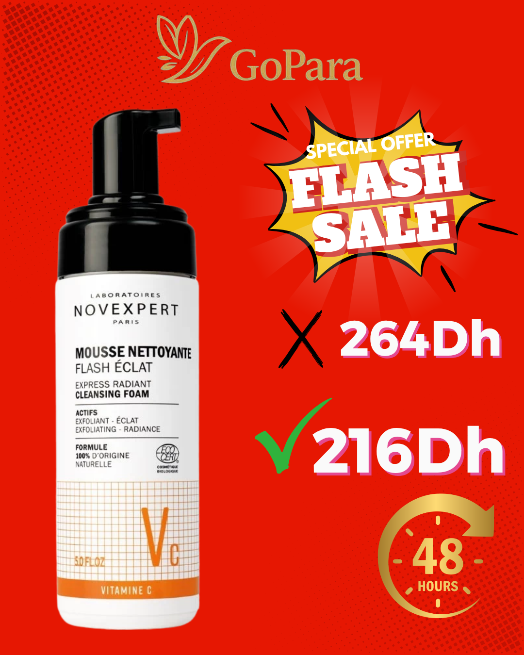 NOVEXPERT FLASH ECLAT MOUSSE NETTOYANTE