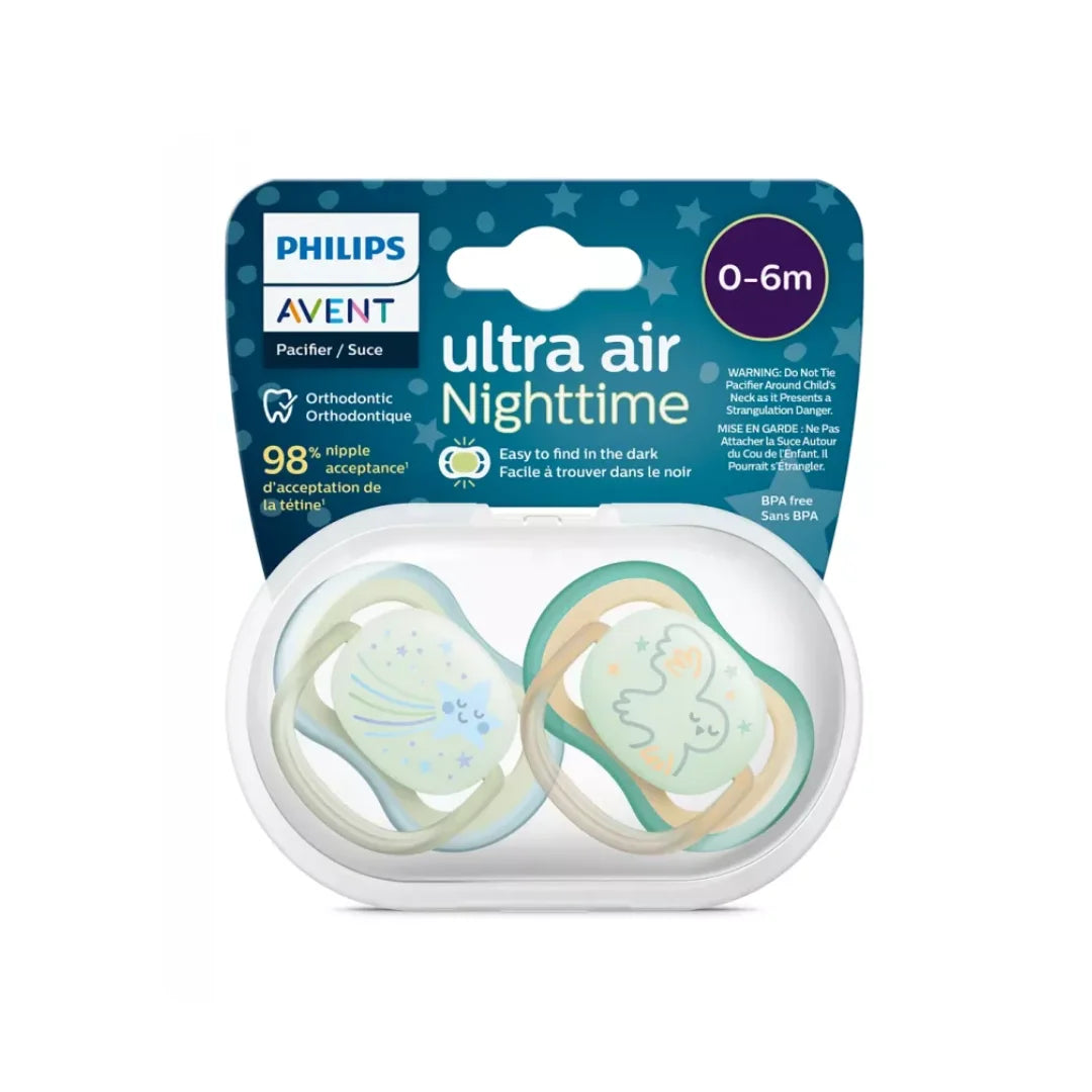 Avent Sucette Ultra Air Night Time 0-6m Scf376/18 Boy