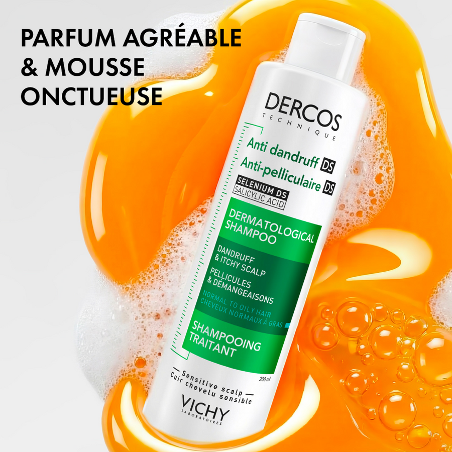 VICHY DERCOS SHAMPOIING ANTI-PELLICULAIRES DS GRASSES 200ML+50ML OFFERTE
