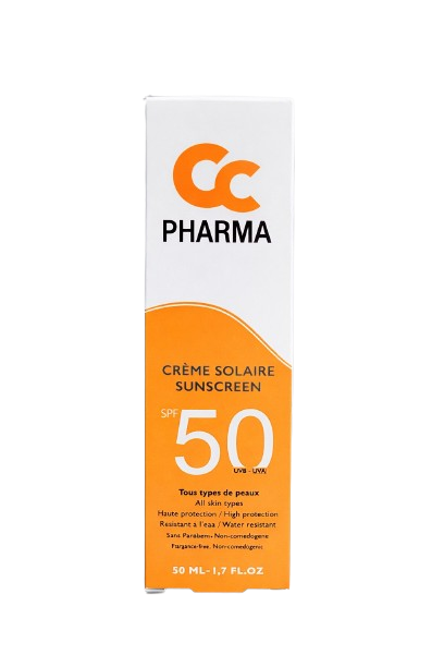 CC CREME SOLAIRE INVISIBLE SPF50  TT TYPES DE PEAUX 50ML