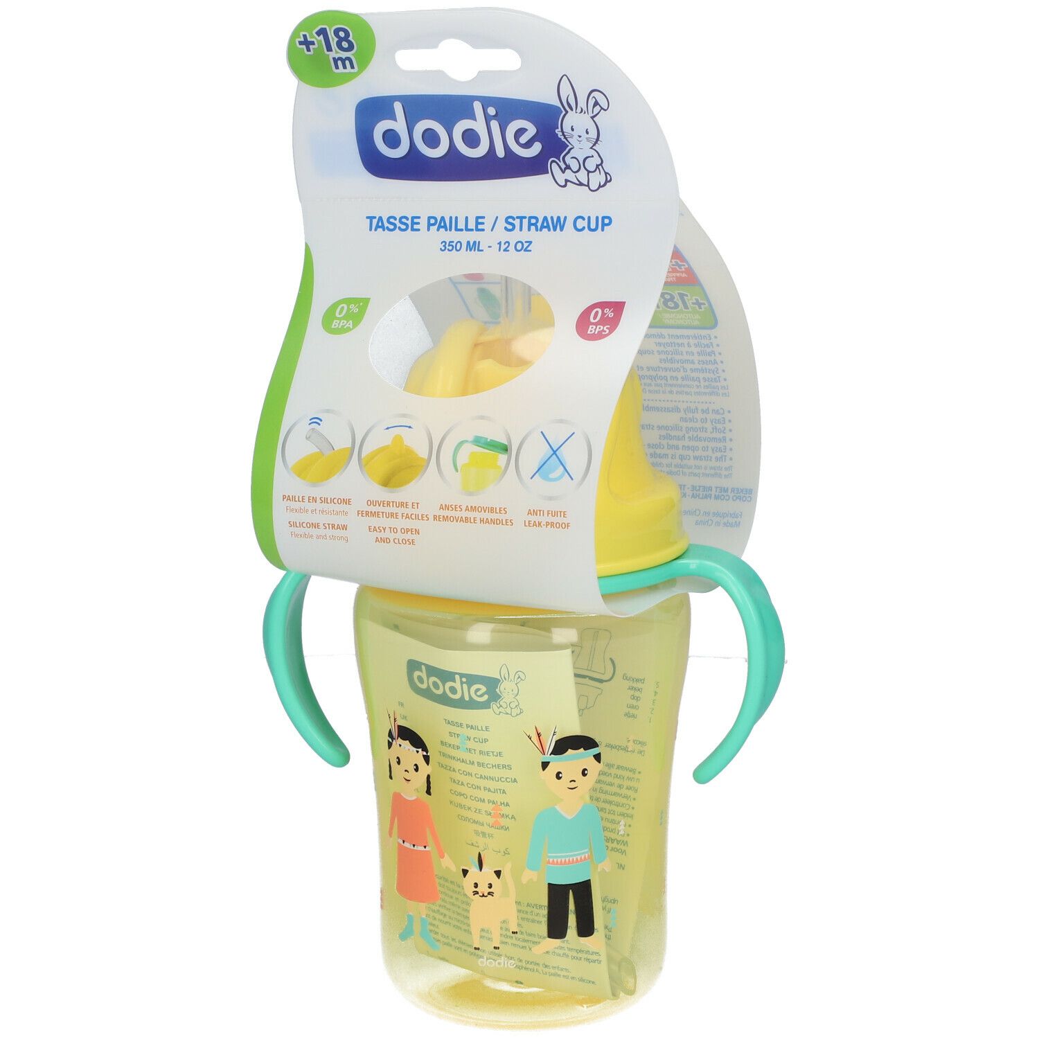 DODIE TASSE PAILLE +18 MOIS 350ML JAUNE
