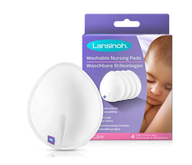 Lansinoh Coussinets d’allaitements lavables 4 pads