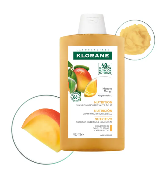 Klorane Shampoing Traitant Nutritif au Beurre de Mangue - 400 ml
