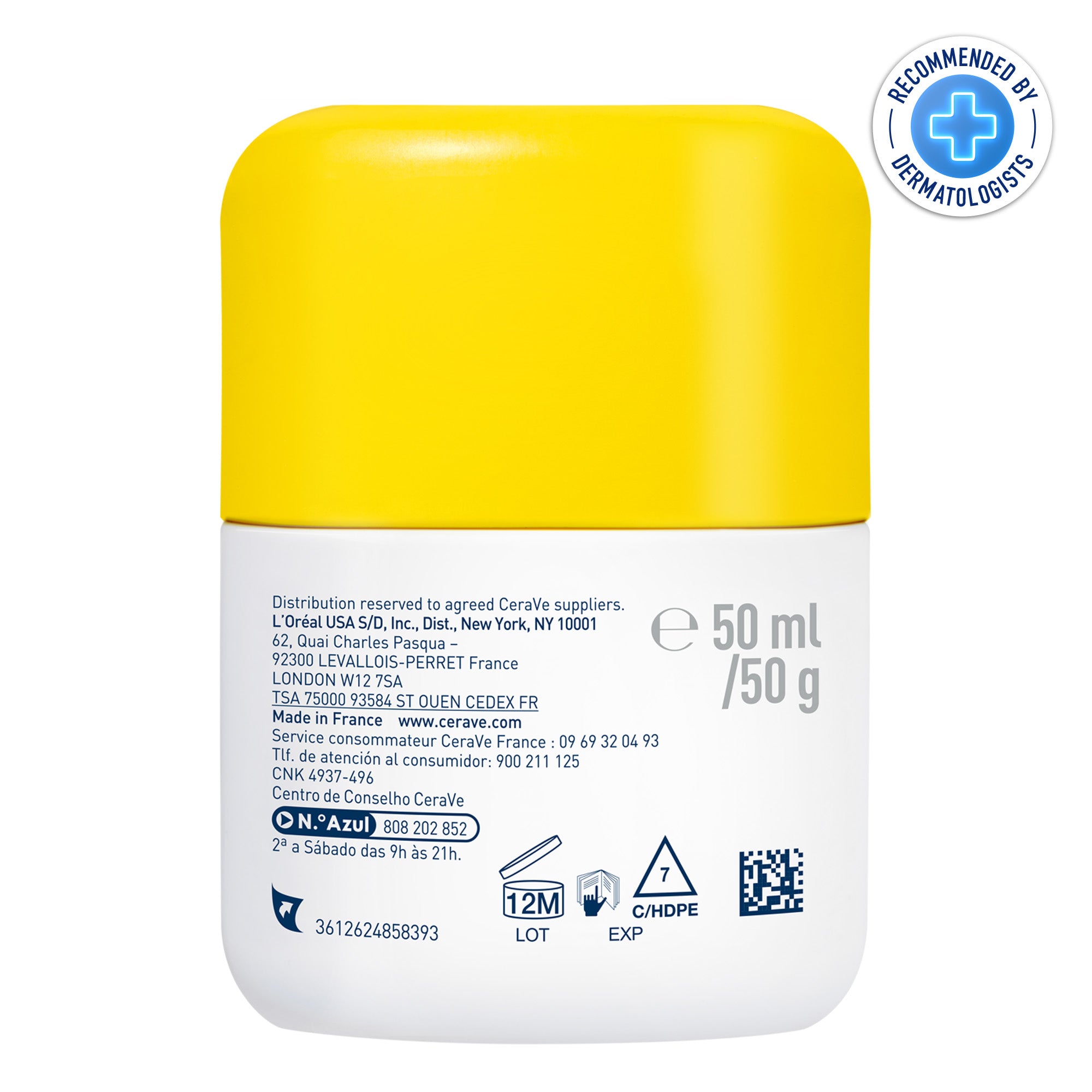 CERAVE Fluide Invisible Toucher Sec SPF50+ | Peau Normale à grasses | Tendance acnéique | 50ml