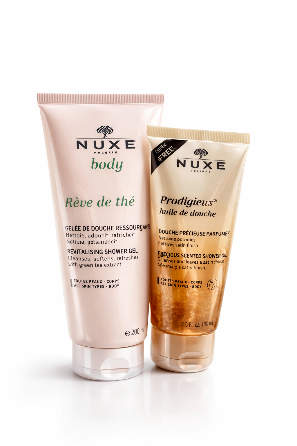 PACK NUXE RDT GELE DOUCHE 200 ML+PRODIGIEUX HUILE DE DOUCHE 100 ML