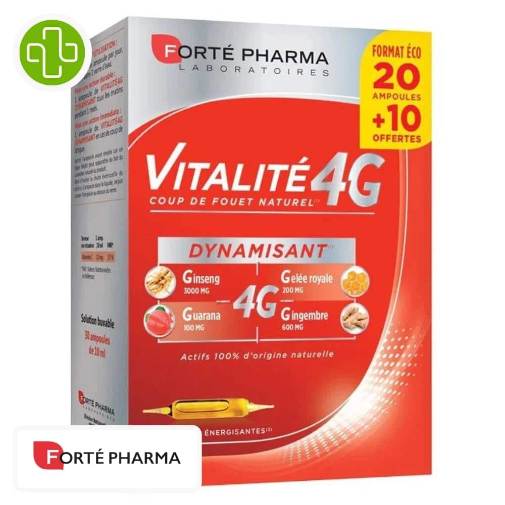 FORTE PHARMA VITALITE 4G DYNAMISANT 30 AMPOULES