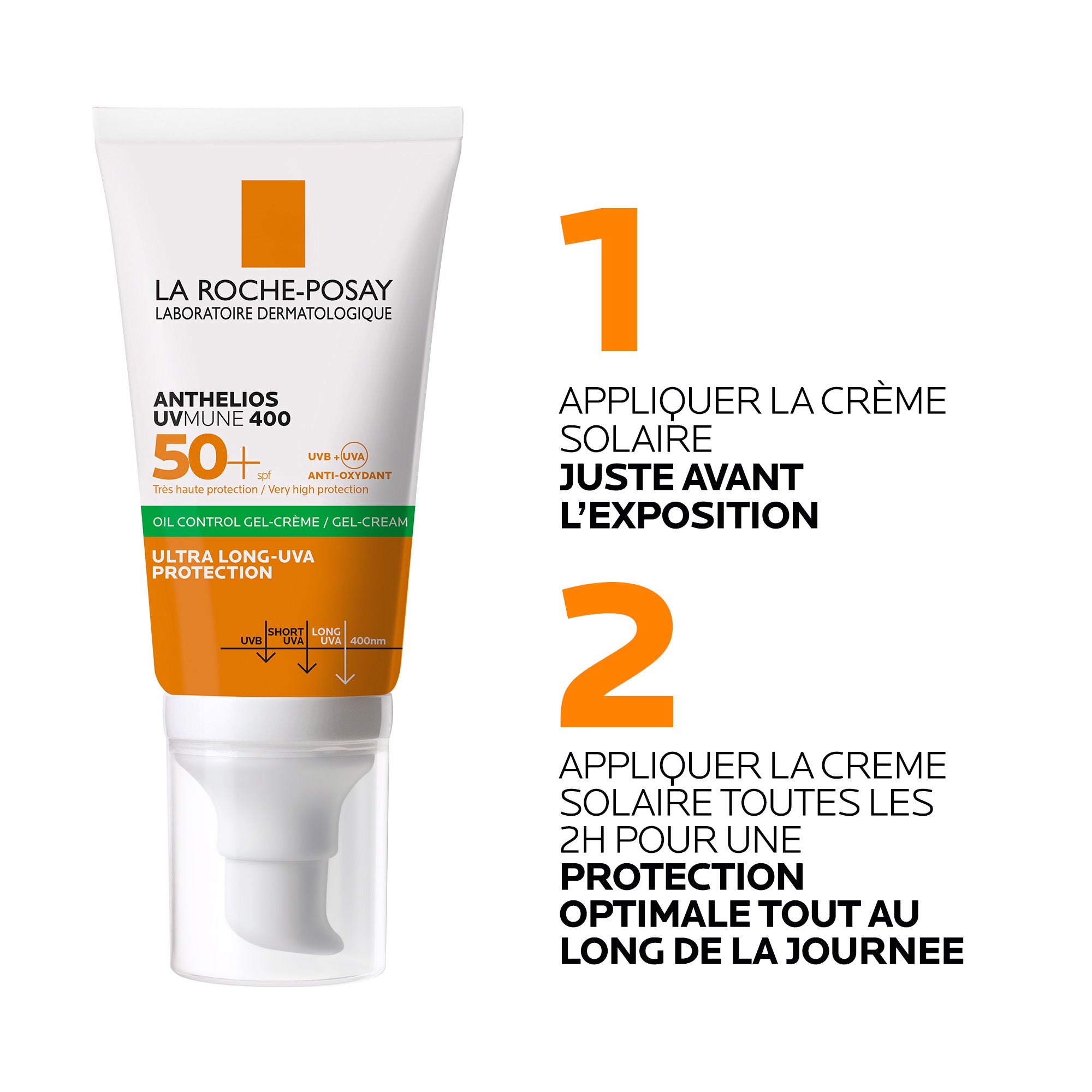 La Roche-Posay Anthelios UVMUNE 400 Oil Control Teintée  SPF50+| Peau Normales à Grasse | 50ml