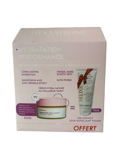PACK HELIABRINE HYDRA SATINEE 50ML+HELIXIENCE SOIN EXFOLIANT VISAGE 75ML OFFERT