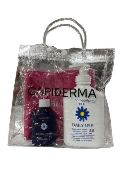 CAMOMILLA BLU DAILY USE 300ML +ENERGY MAN 50 ML + SERVIETTE ET TROUSSE